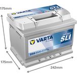 D59 Varta Dynamic SLI Car Battery 12V 60Ah (560409054) (075)